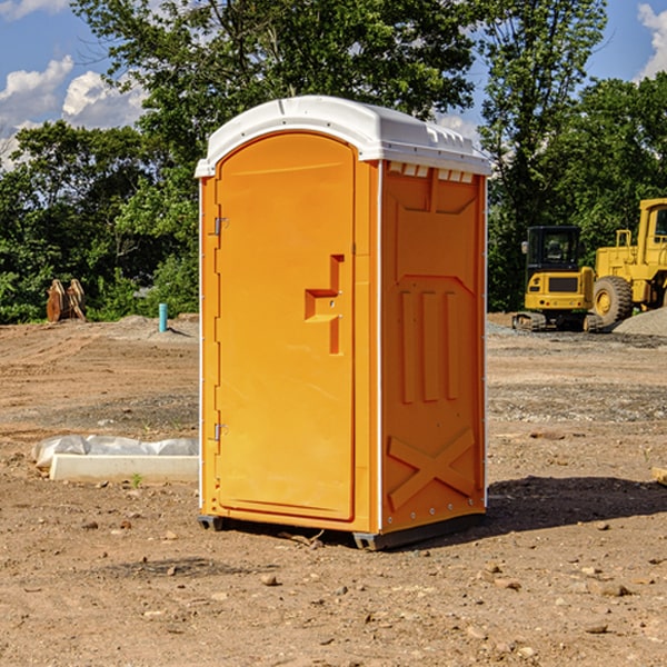 how often are the porta potties cleaned and serviced during a rental period in Welcome